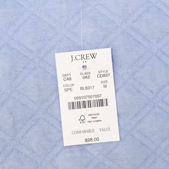 NWT J. Crew Quilted Cotton Cardigan Jacket in Periwinkle size L - Picture 10 of 12